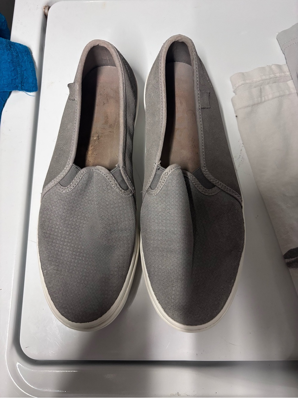 Keds Gray Slip-On Canvas Loafers